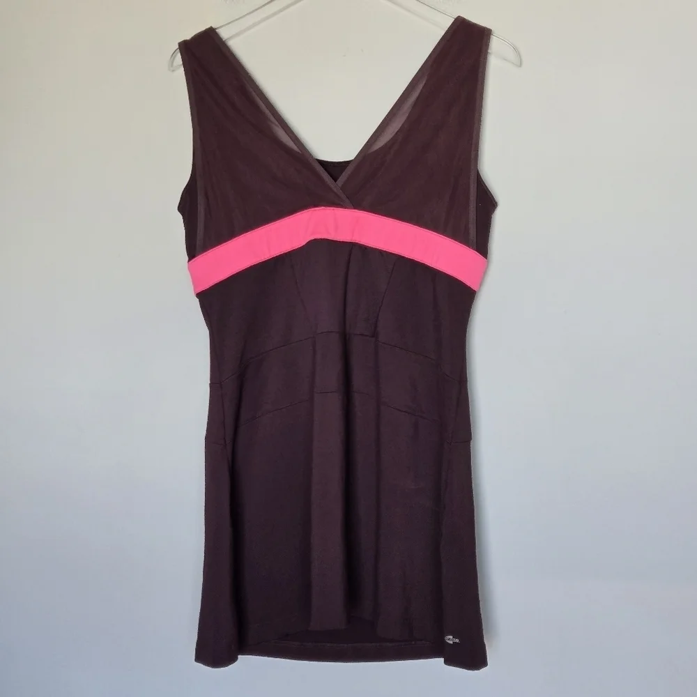Adidas 2006 Y2K Babydoll Brown and Pink Athletic Tennis Pickle Ball Dress Size L